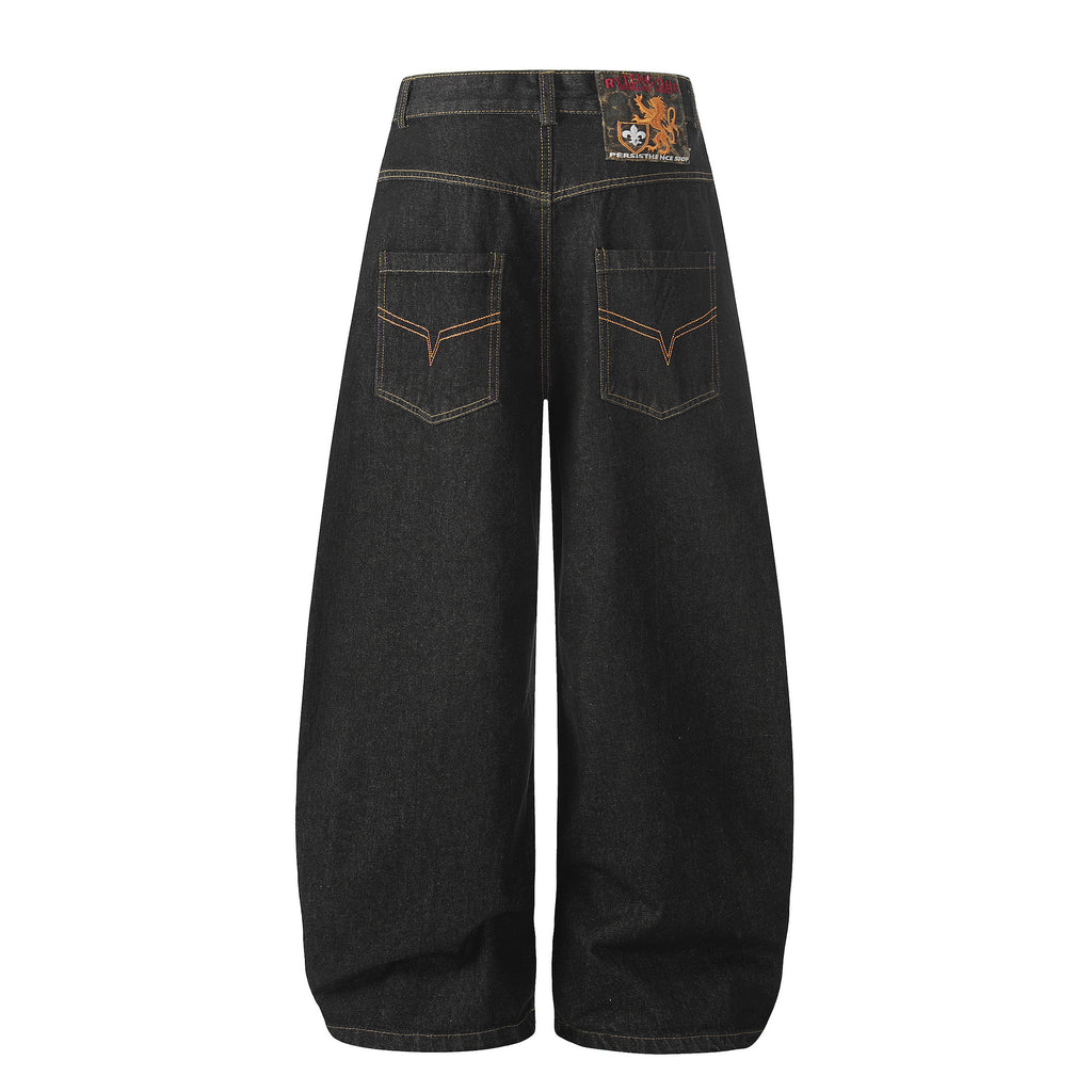 Denim Pants Knife Cut