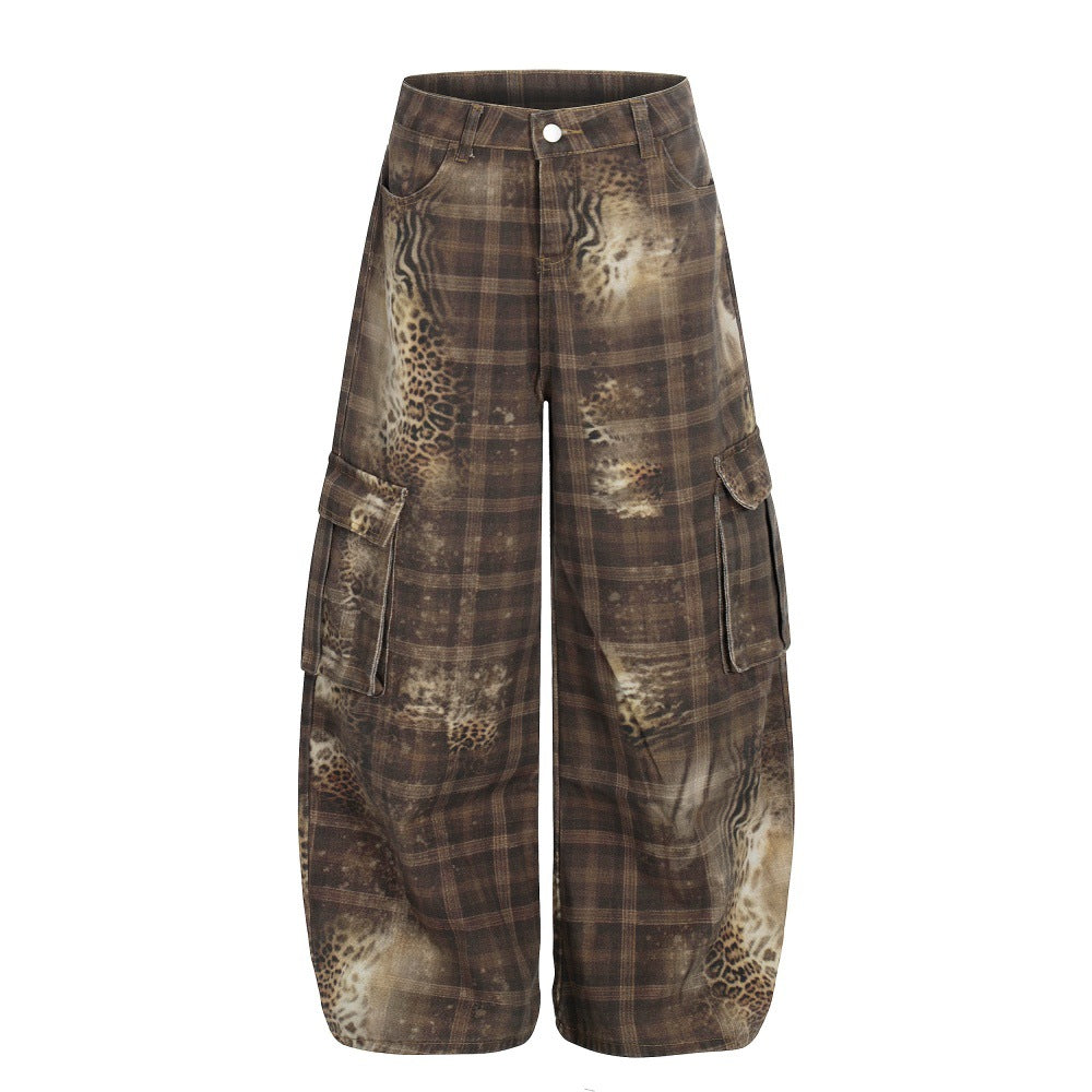 Plaid Leopard Pants