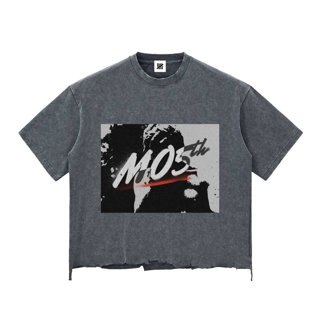 Snow Wash Raw-Hem Boxy T-shirt