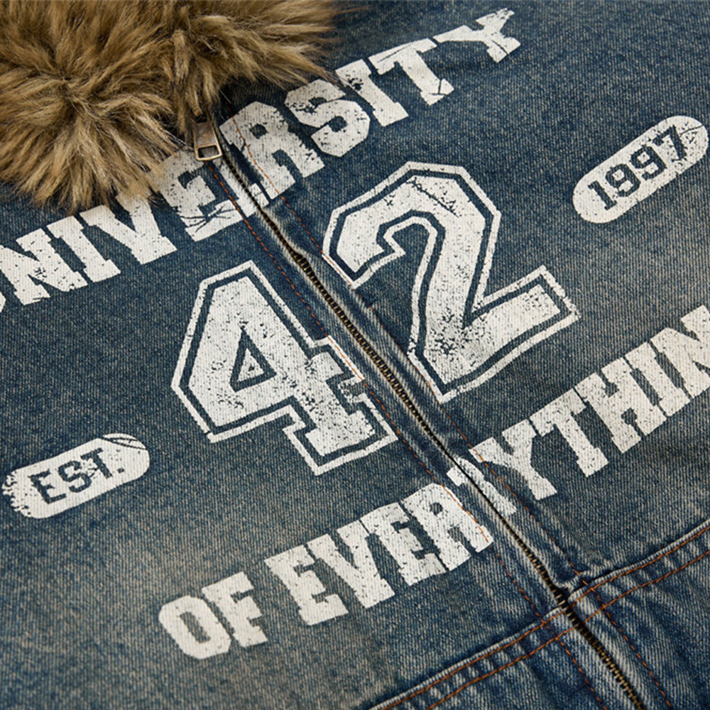 Uni hooded fur jacket