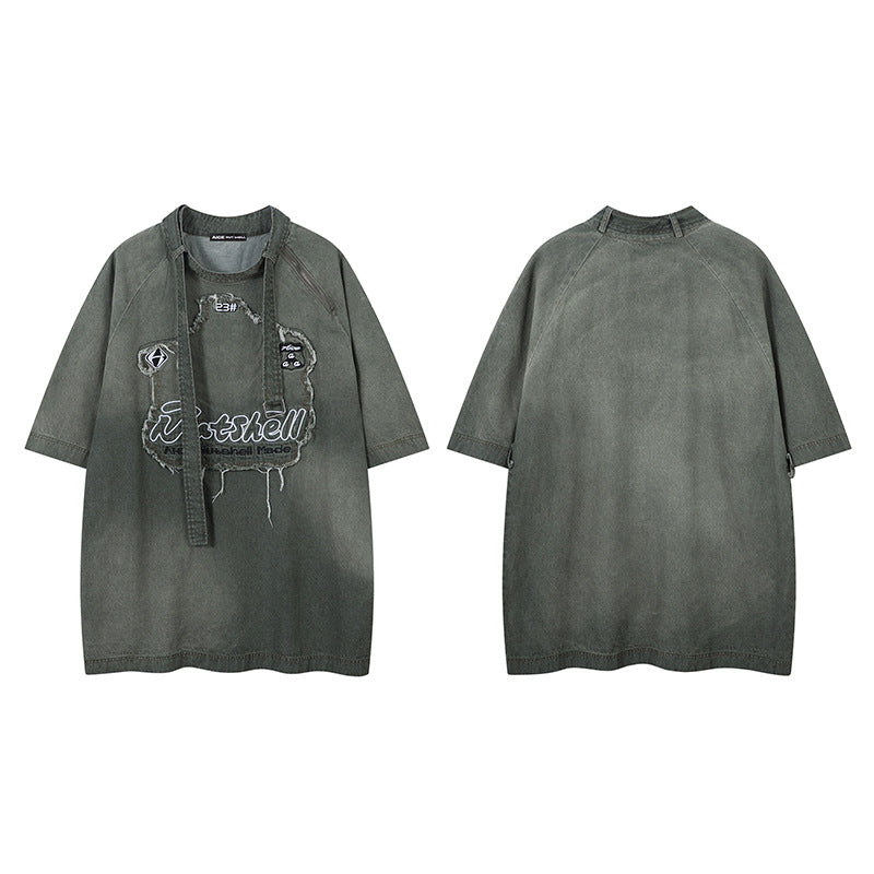 Denim Raglan T-Shirt