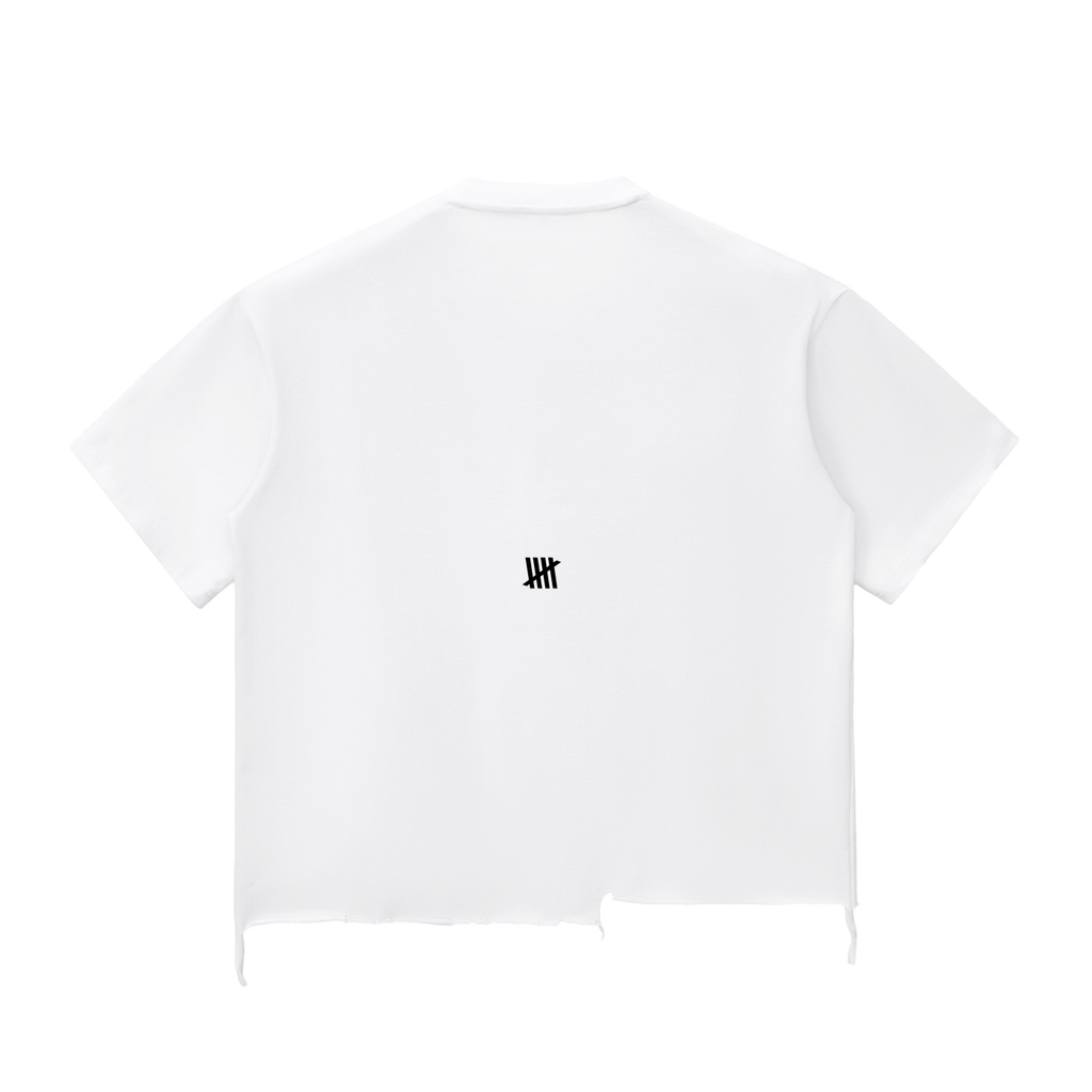 Snow Wash Raw-Hem Boxy T-shirt