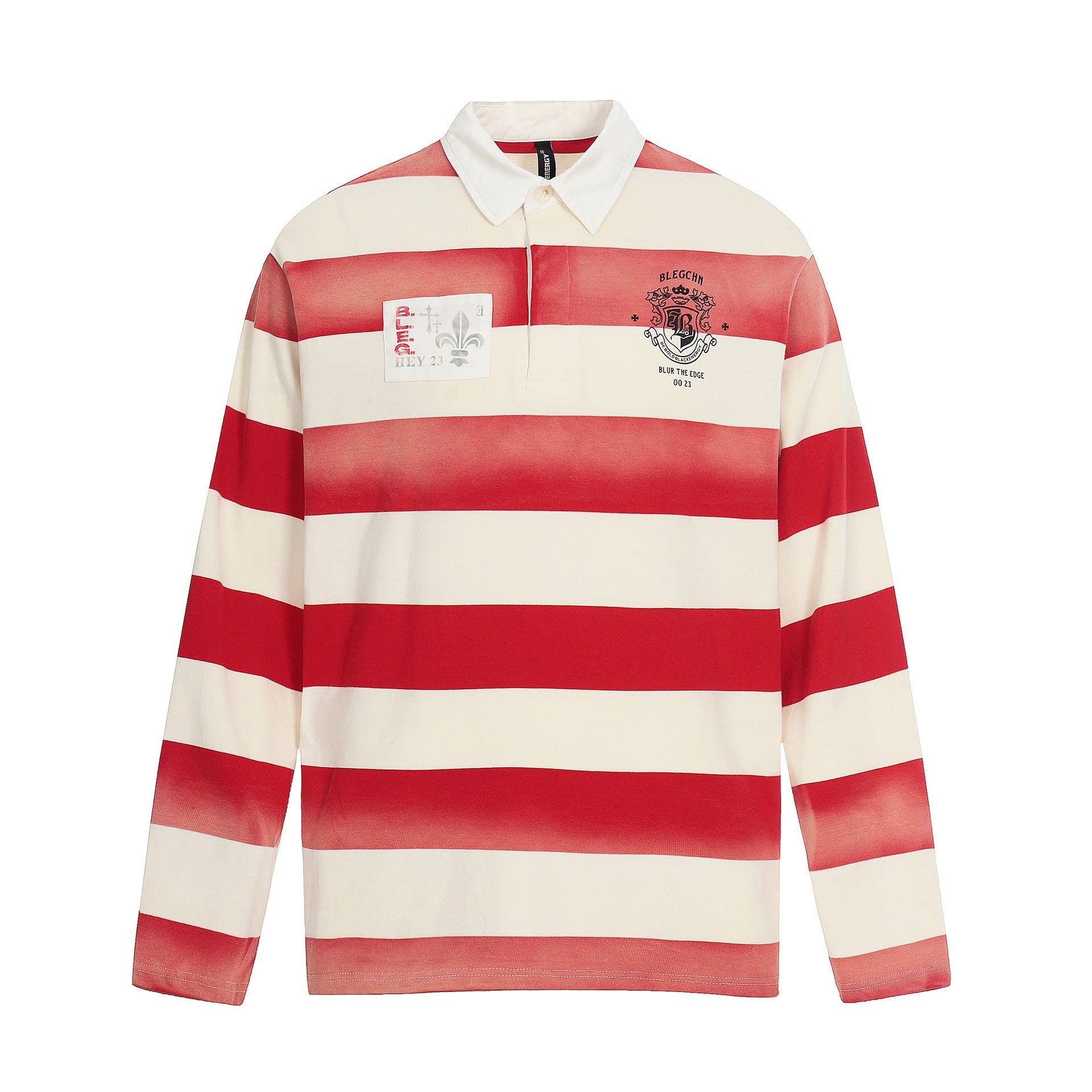 Distressed Stripe Polo Shirt