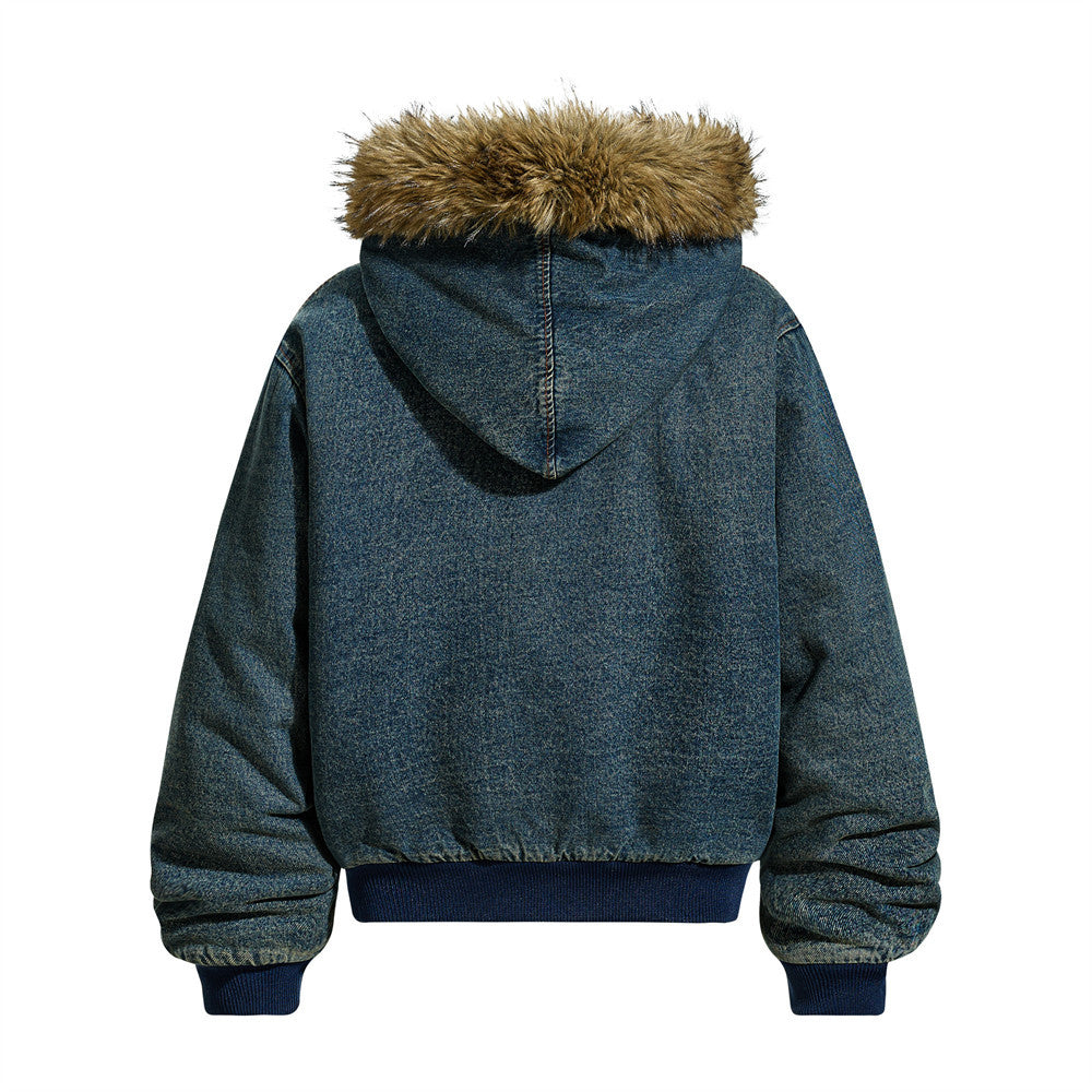 Uni hooded fur jacket