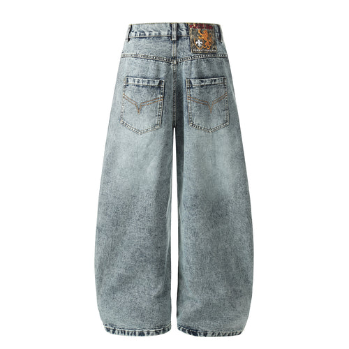 Denim Pants Knife Cut