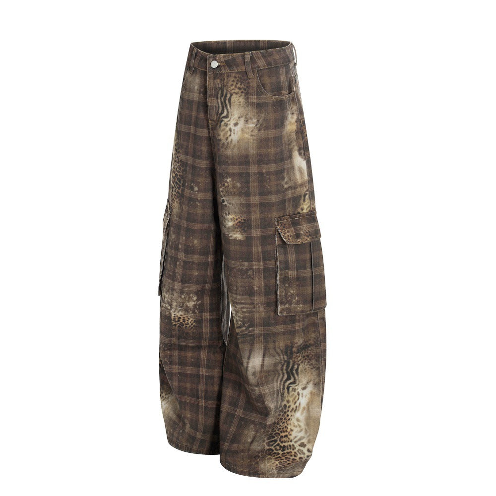 Plaid Leopard Pants
