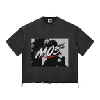 Snow Wash Raw-Hem Boxy T-shirt