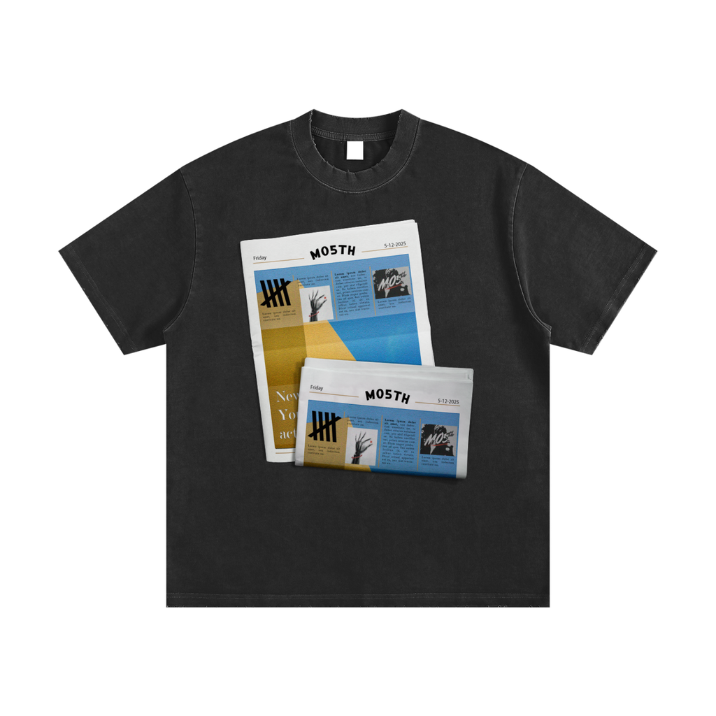 Heavyweight Vintage Washed Frayed T-Shirt